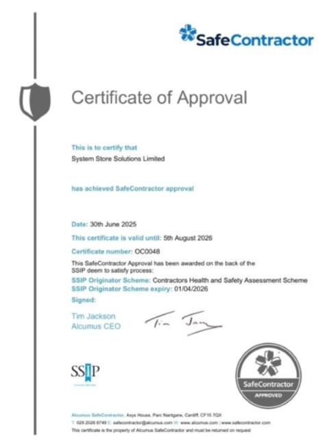SafeContractor Certificate